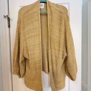 Rip Curl Open-Front Knit Cardigan - Beige